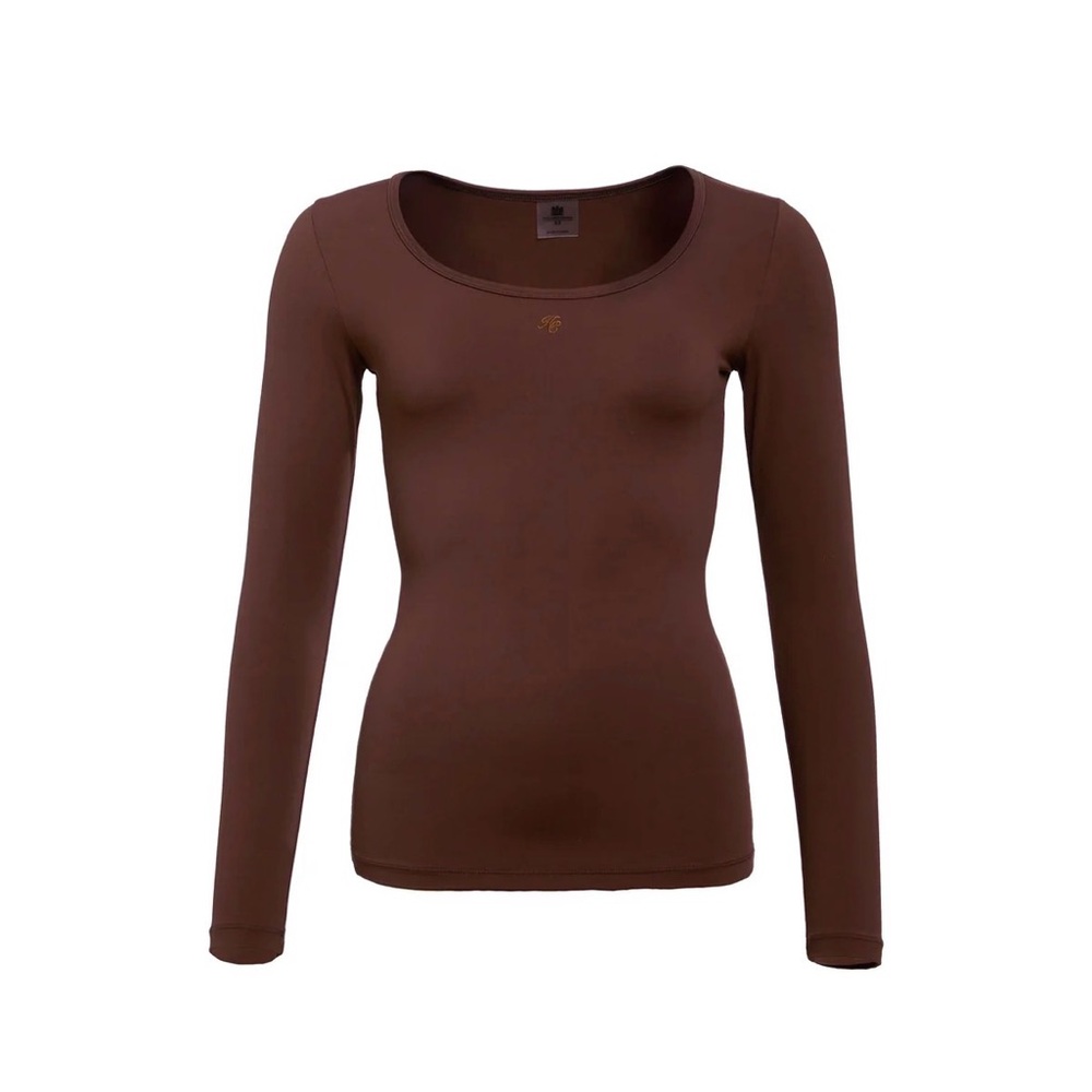 NWOT Holland Cooper Supersoft Long Sleeve Top Sz Small Brown